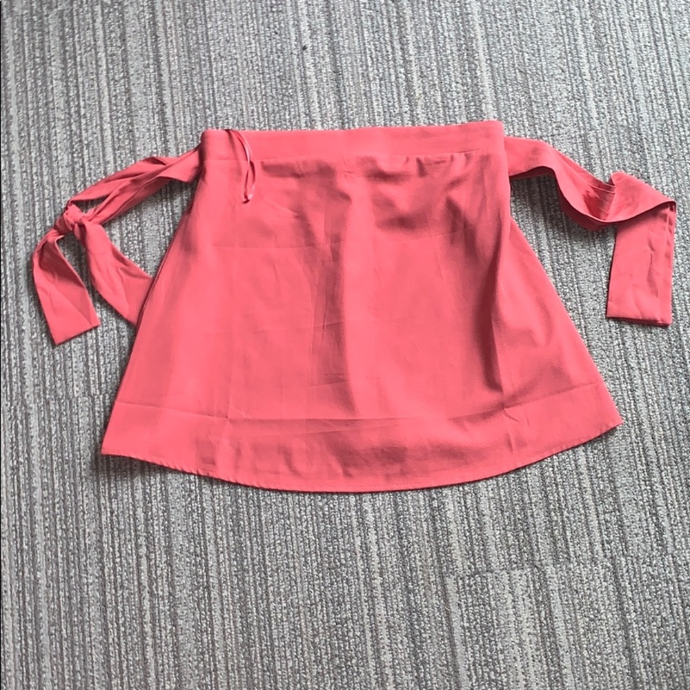 Pink Halter w/ Tie Sleeves